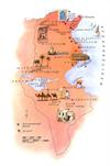 Mapa de monumentos de Túnez - África